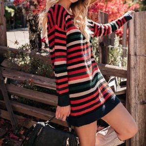 Vici Collection Striped Sweater Dress